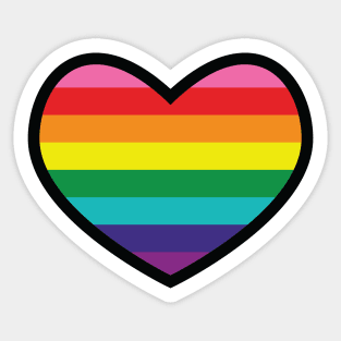 Original Rainbow Flag Heart Sticker